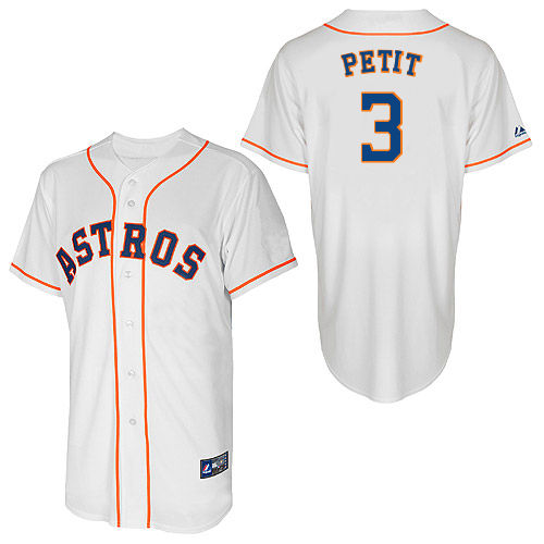 Gregorio Petit #3 Youth Baseball Jersey-Houston Astros Authentic Home White Cool Base MLB Jersey